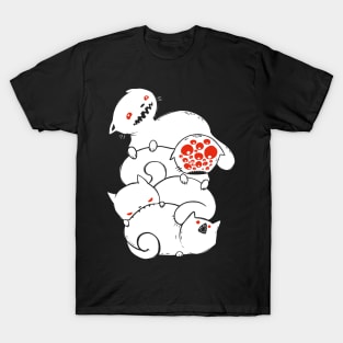 Strange Pile Of Monster Cats Drawing T-Shirt